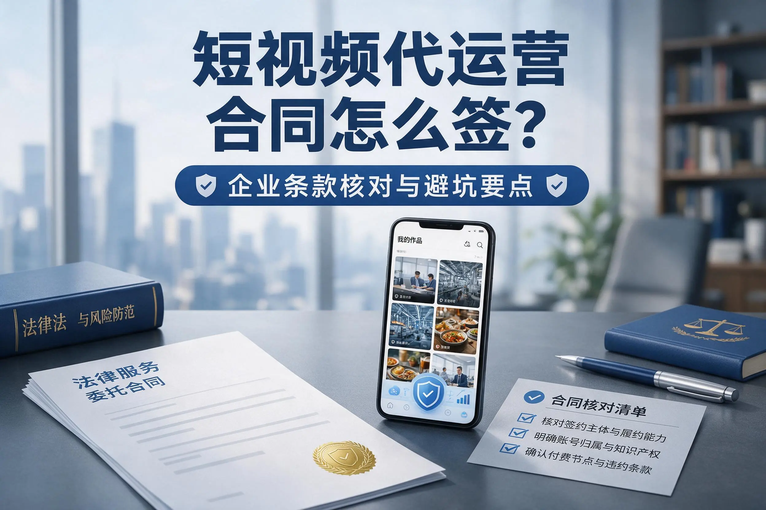 短视频代运营合同怎么签?厦门企业条款核对与避坑要点
