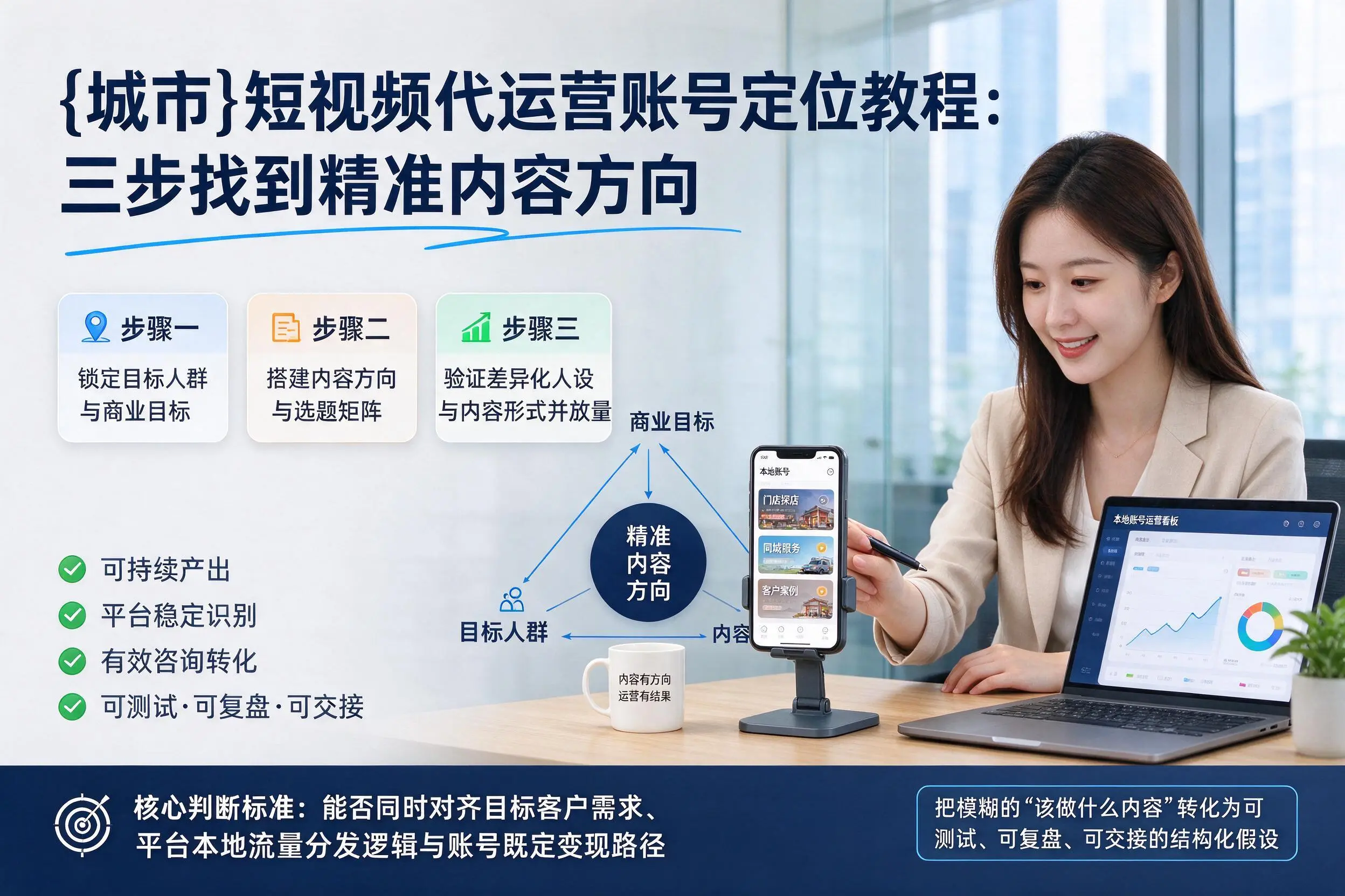 厦门短视频代运营账号定位教程:三步找到精准内容方向