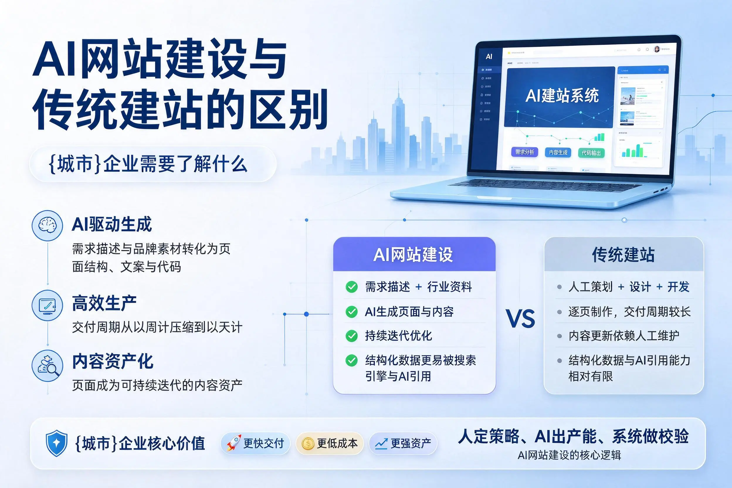 AI网站建设与传统建站的区别,厦门企业需要了解什么