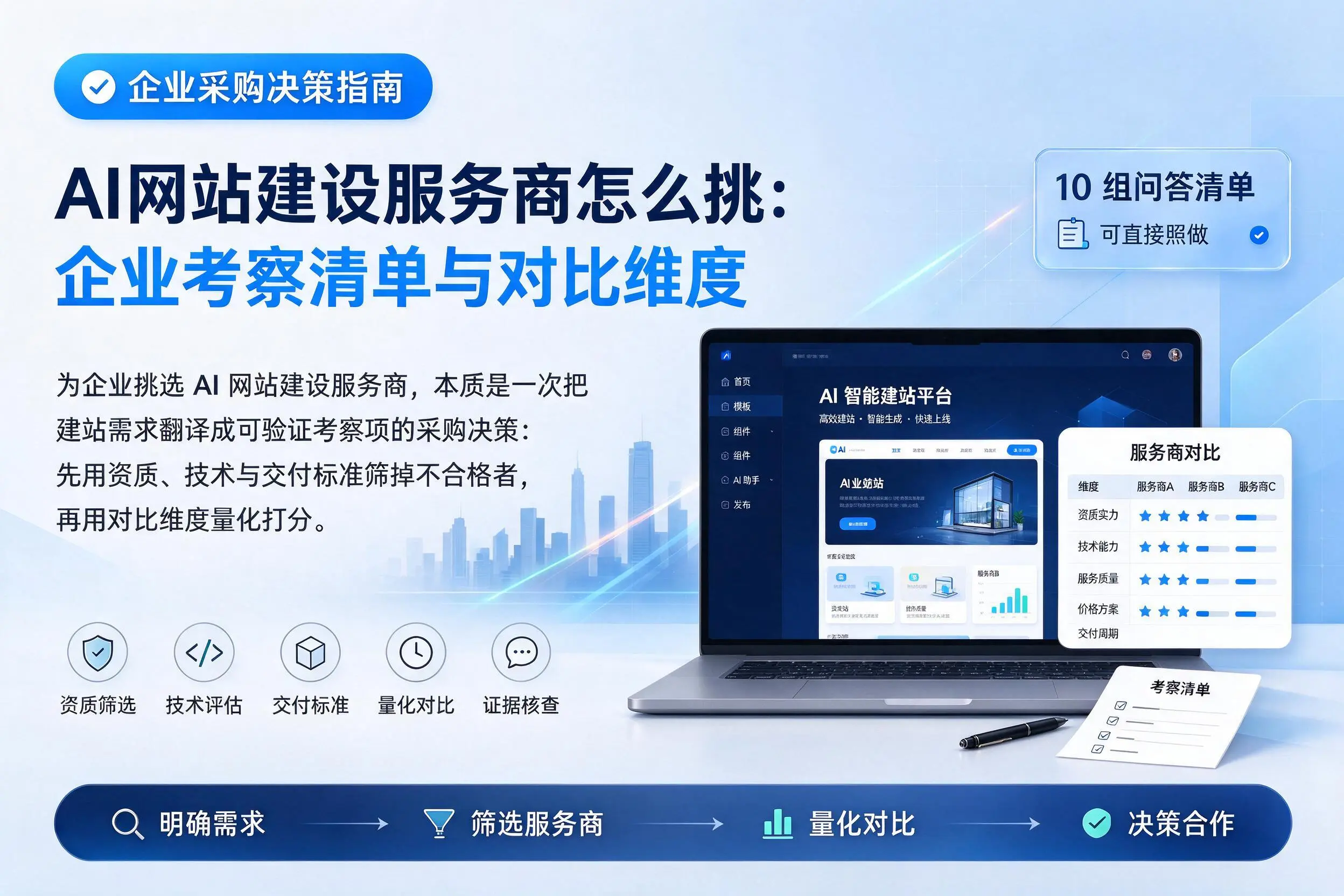 AI网站建设服务商怎么挑：厦门企业考察清单与对比维度