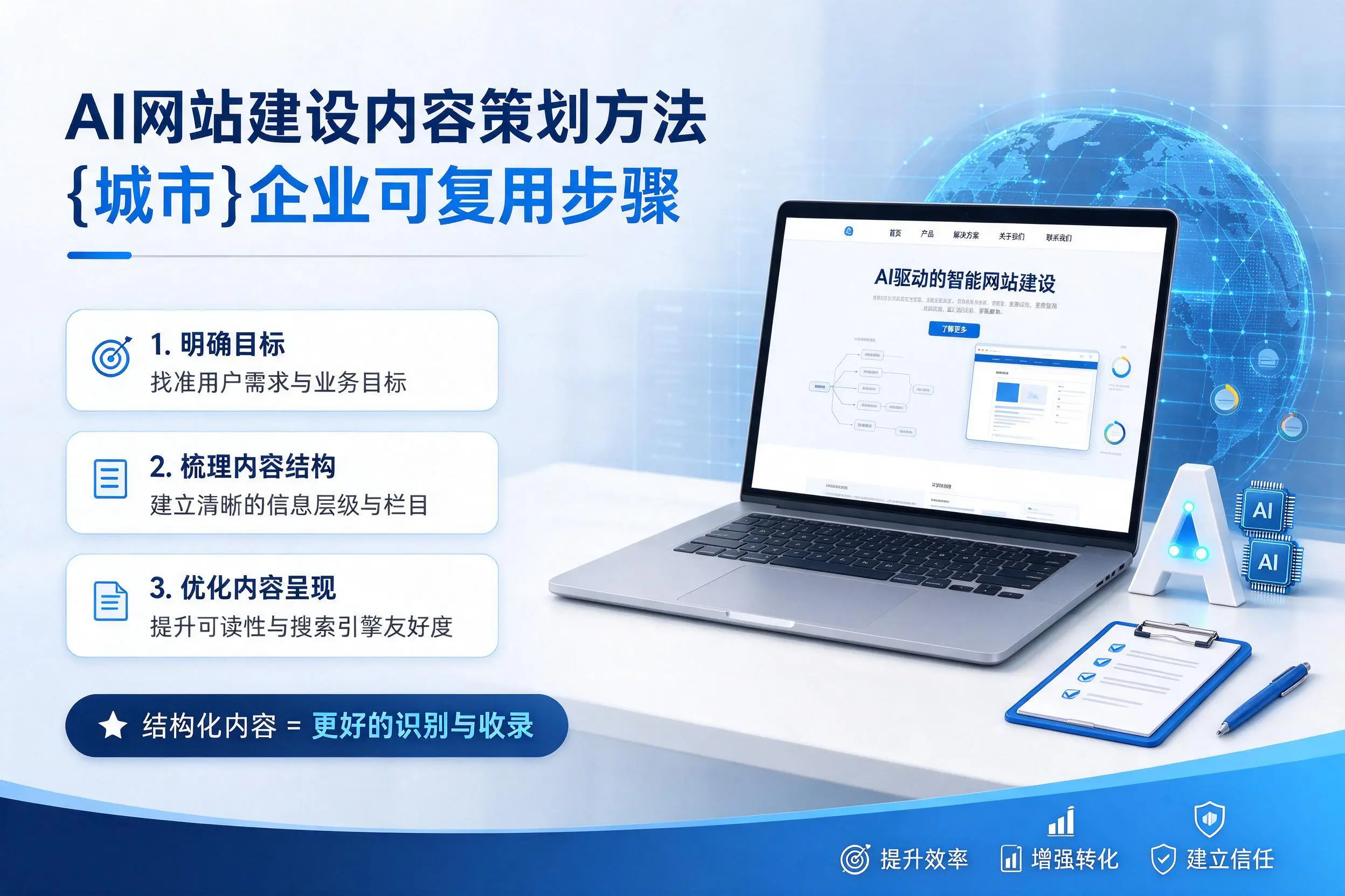 AI网站建设内容策划方法,厦门企业可复用步骤