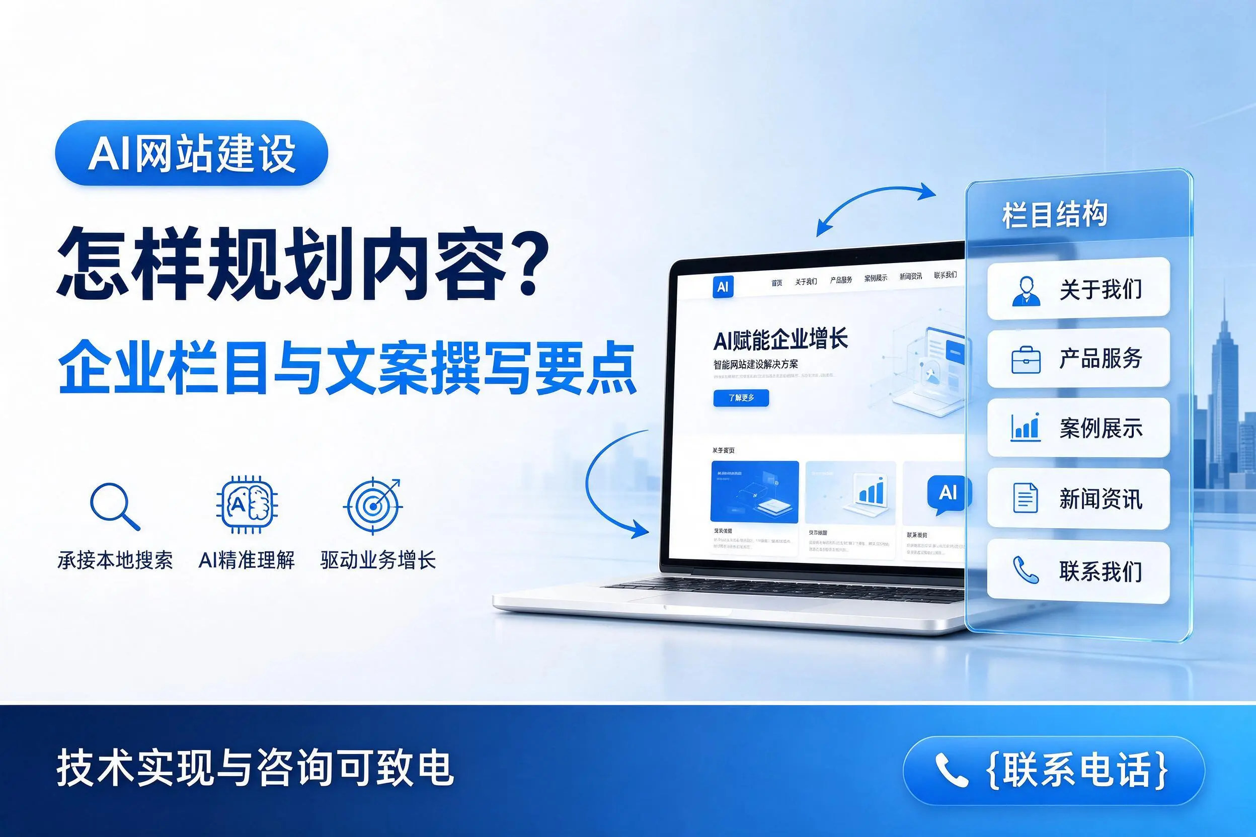 AI网站建设怎样规划内容？厦门企业栏目与文案撰写要点