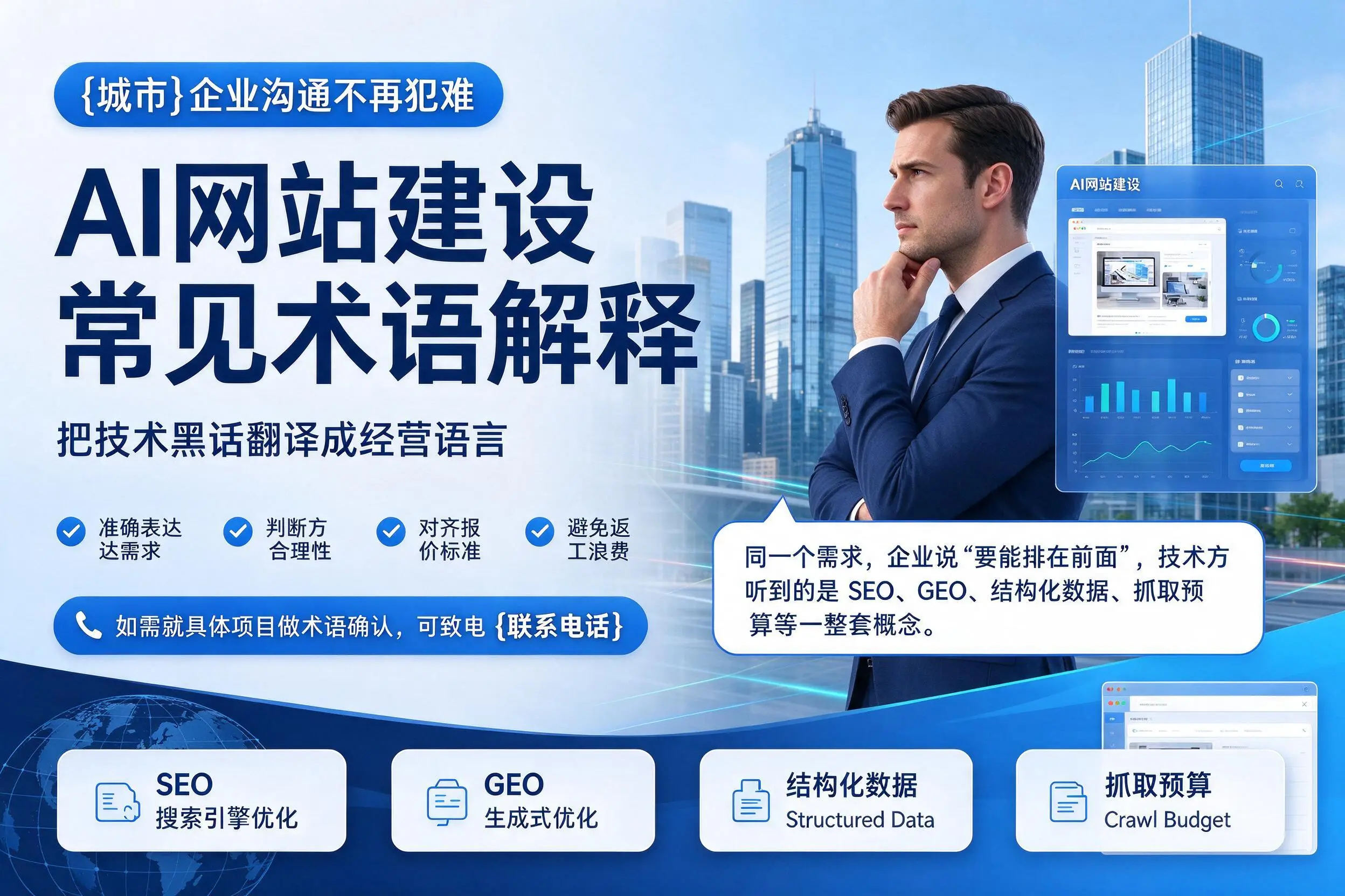 AI网站建设常见术语解释，厦门企业沟通不再犯难