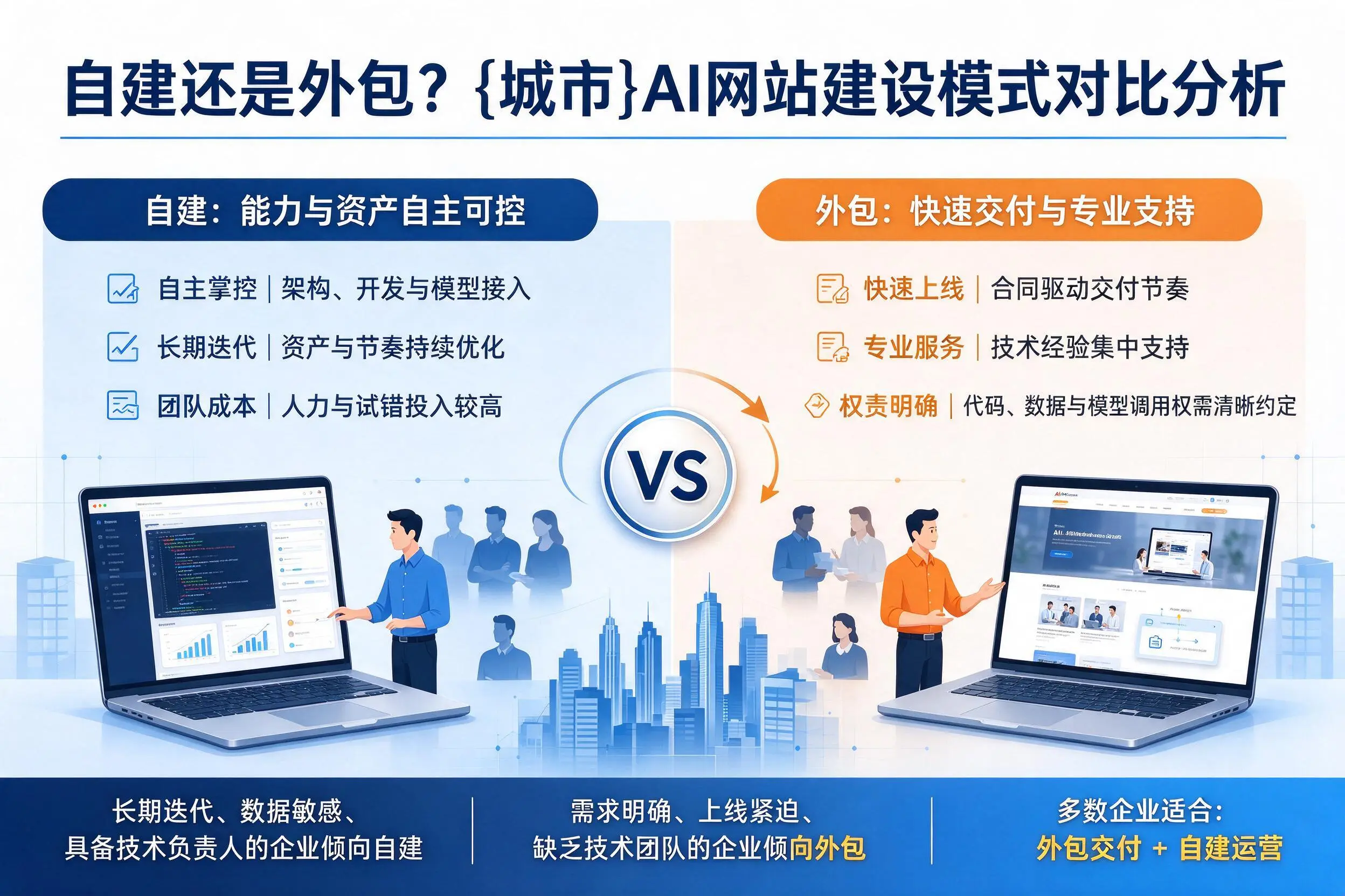 自建还是外包？厦门AI网站建设模式对比分析