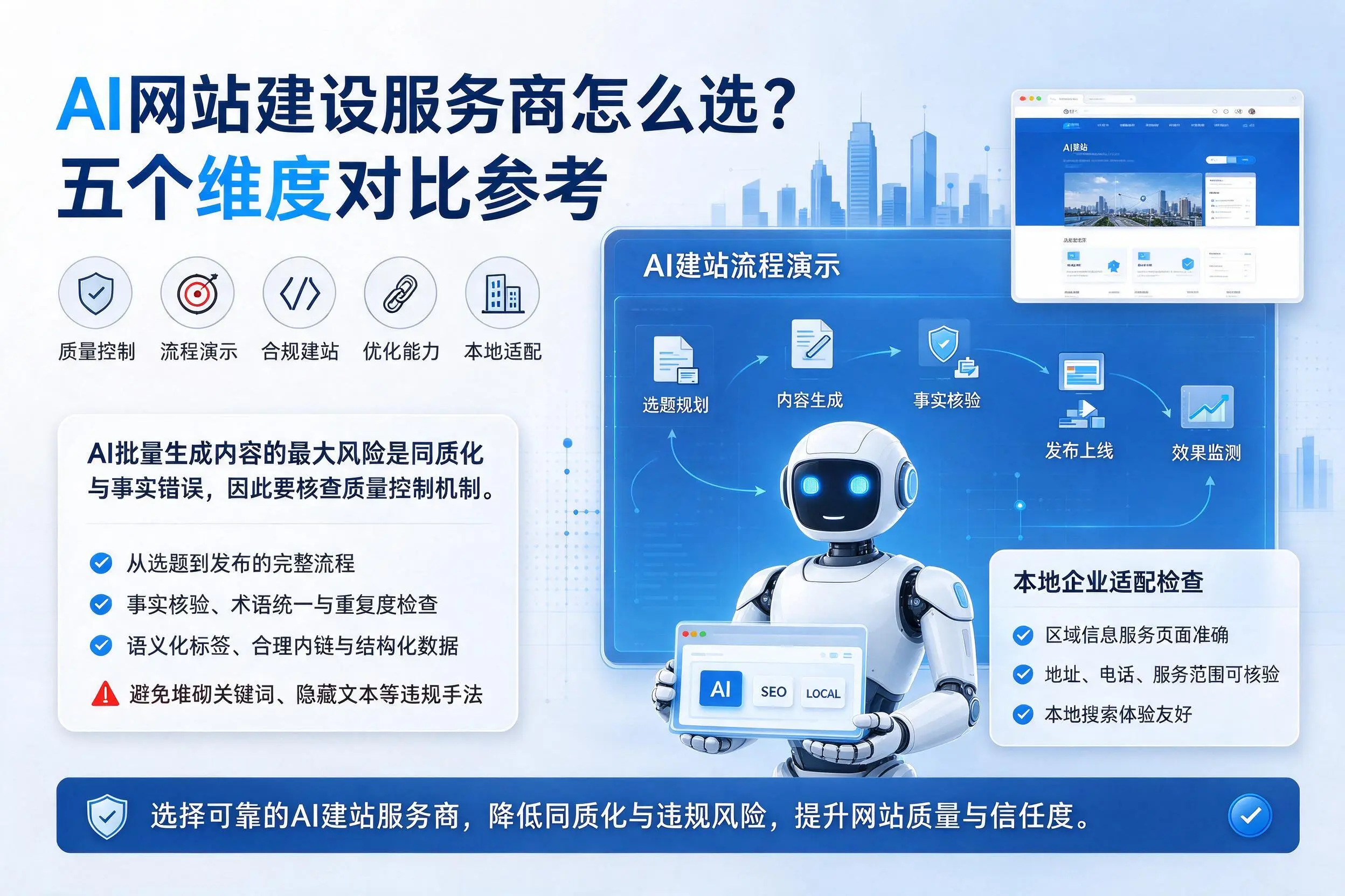 厦门AI网站建设服务商怎么选?五个维度对比参考