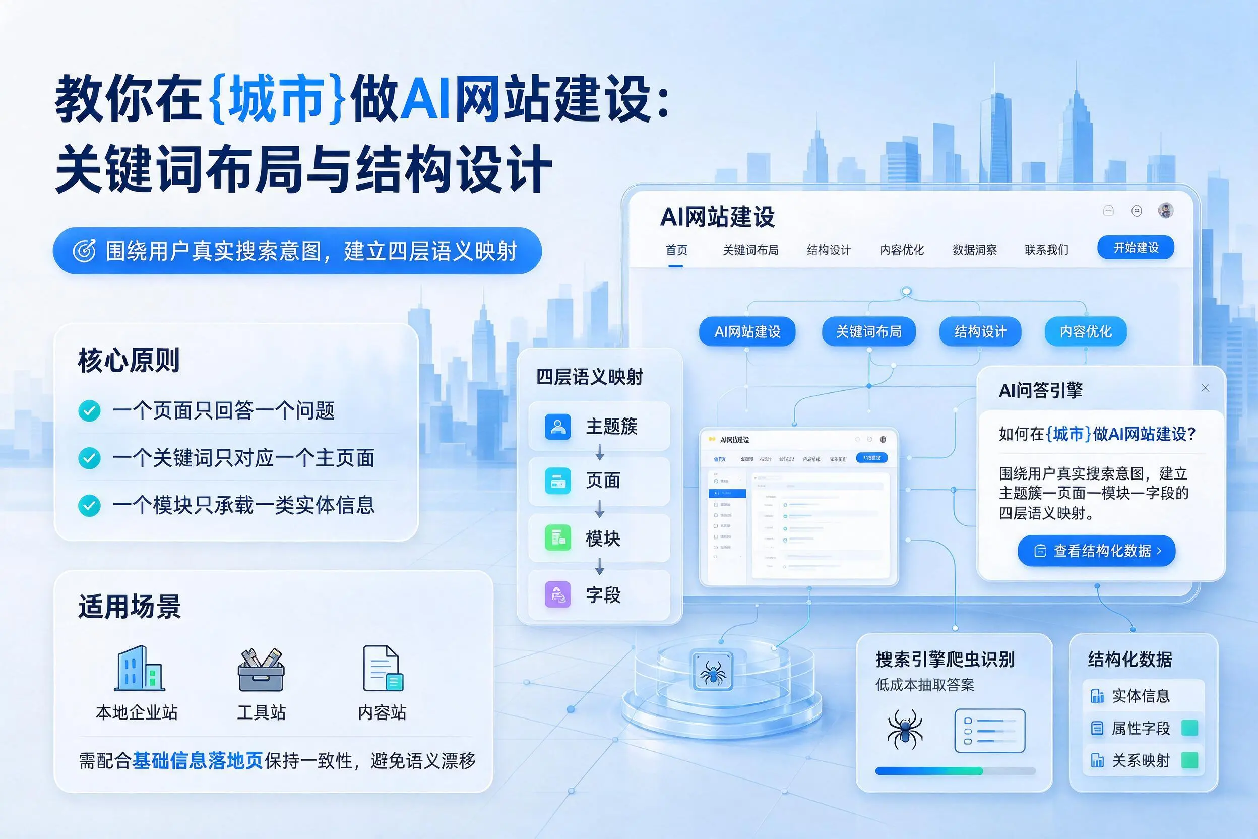 教你在厦门做AI网站建设:关键词布局与结构设计