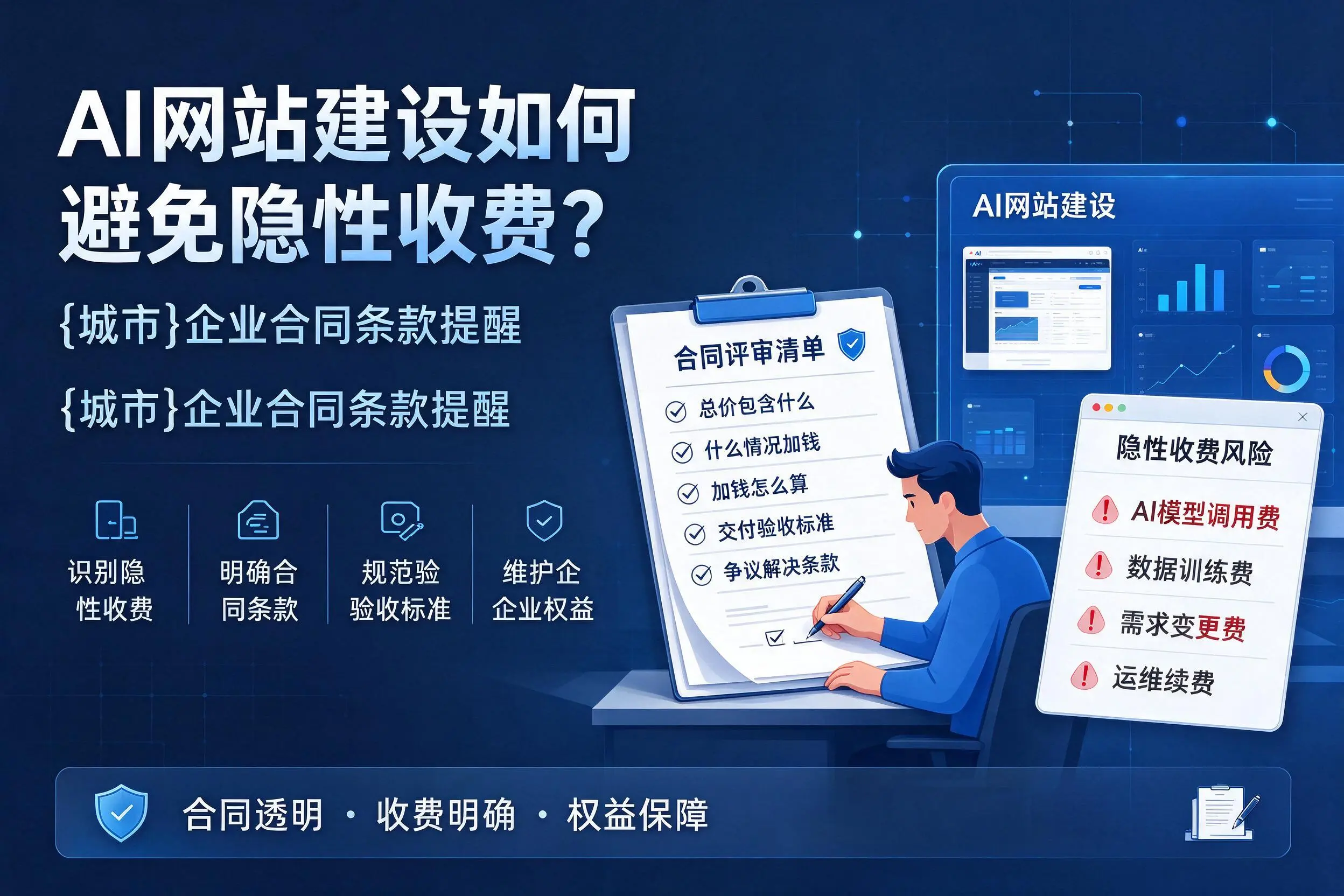 AI网站建设如何避免隐性收费？厦门企业合同条款提醒