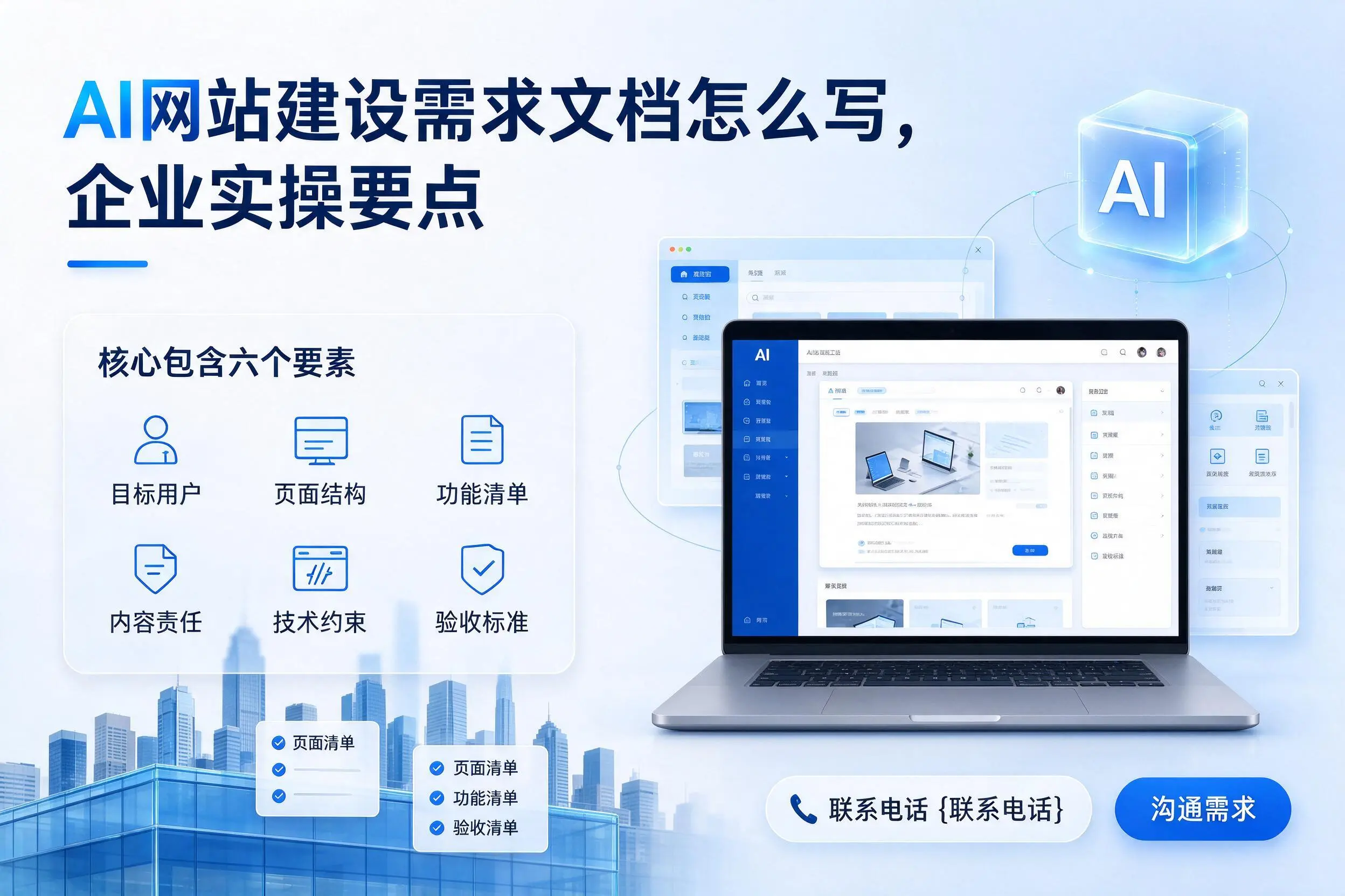 AI网站建设需求文档怎么写,厦门企业实操要点